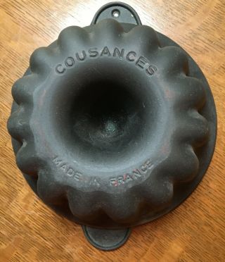 Vintage Cousances Cast Iron Bundt Pan Cake Mold Made In France