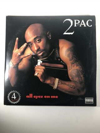 2pac All Eyez On Me 4 Lp Vinyl Album Black Label 1996