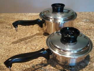 Vintage 7 Piece Townecraft Chef ' s Ware T - 304 Multicore Waterless Cookware Set 3