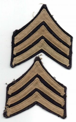 2 World War Ii Us Army Sergeant Rank Sgt Patches
