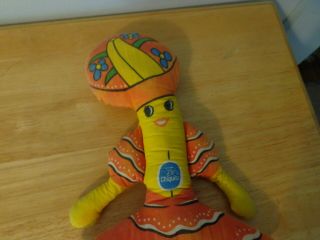 Rare Vintage Dik Browne Chiquita Banana Fruit Advertise Cloth Plush Doll Figure