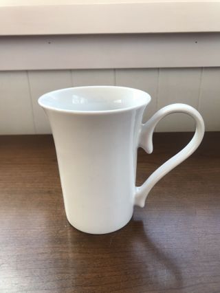 Starbucks Vintage Solid White Porcelain Coffee Tea Mug Cup 11 Oz