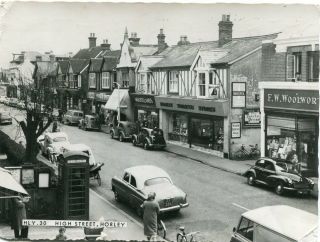 Horley - High Street - Old Real Photo Postcard View