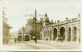 Leicester - Midland Station - Old Real Photo Postcard View