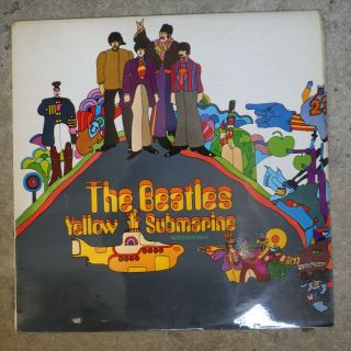 The Beatles,  Yellow Submarine,  1969,  Uk,  Vinyl Lp,  Red Lines,  - 1 / - 3 Ex / Ex,
