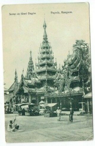 Old Burmese Postcard Shwe 