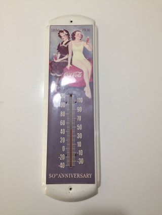 Vintage,  50th Anniversary Coca Cola Thermometer