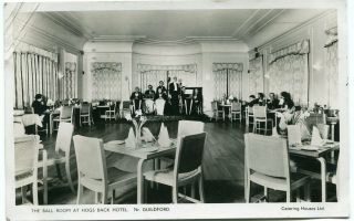 Guildford - Hogs Back Hotel - Ballroom - Old Real Photo Postcard View