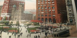 Old Post Card - Cleveland Public Square - Or Mailed - Nostalgic