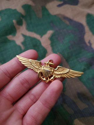 Wwii Us Navy Marine Corps Aviator Pilot Wings Badge Pin Full Size