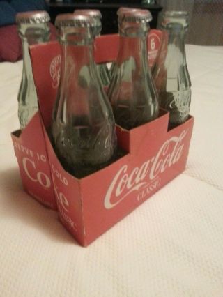 Vintage Coca Cola Coke Six Pack Bottles 1989 Christmas Past