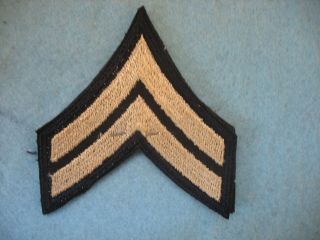 NOS WWII pair US Army Corporal Stripes Chevrons w/ price tag near. 3