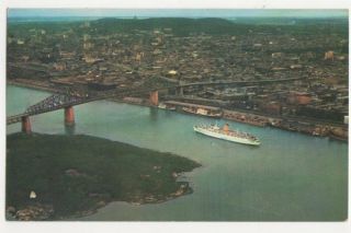 Aerial View Of Montreal Canada Old Postcard 378a