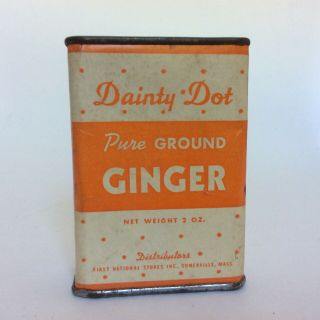 Vintage " Dainty Dot " Pure Ground Ginger Spice Tin