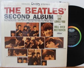 The Beatles Second Album Lp (capitol St 2080,  1964) Vg,  In Shrink