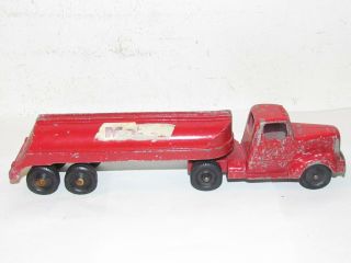 Vintage Mobil Oil Semi Truck And Tanker Trailer By Tootsietoy.