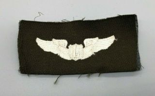 Ww2 Us Army Usaaf Liaison Pilot Cloth Wings Badge On Wool 924b