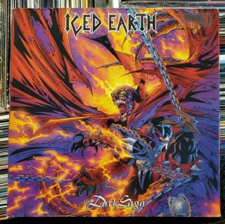 Iced Earth The Dark Saga Vinyl Lp Record 1996 Germany 1st Press Century Media