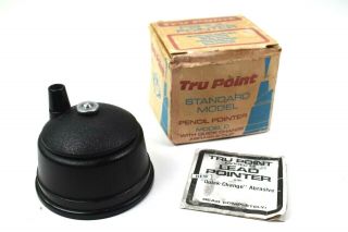 Vintage Tru - Point Drafting Pencil Lead Pointer Sharpener Black Cast Iron D - 3760