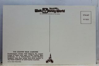 Walt Disney World Country Bear Jamboree Postcard Old Vintage Card View Standard 2