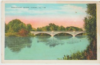 Aurora,  Il Postcard Montgomery Bridge Vintage 1932 Postcard Old Antique View