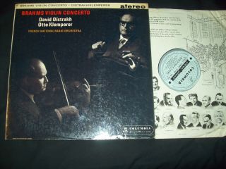 Sax 2411 Oistrakh Brahms Violin Concerto B/s Stereo Columbia Ed1