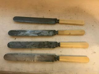 Antique Vintage Vr Joseph Rodgers & Sons Cutlers To Her Majesty Set Of 4 Knives