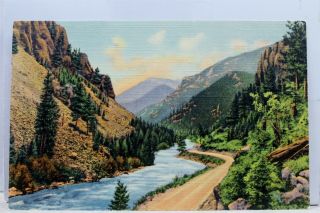 Colorado Co Rockies Canon Cliffs Pines Postcard Old Vintage Card View Standard