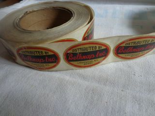 Vintage Roll Of Belknap Inc.  Louisville,  Ky.  Advertising Stickers/ Labels