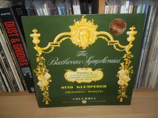 Beethoven Symphony No.  4 Klemperer Uk 1960 Columbia B/s Sax 2354 Ed.  1 Lp