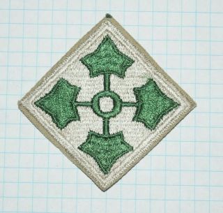 Vintage Ww2 Wwii Us Army 4th Infantry Division Patch