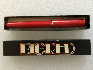 Vintage Parker Big Red Ballpoint Pen Blue Ink W/ Box