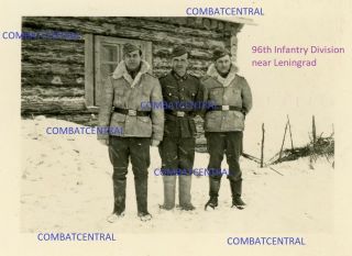 2 Photos 96th Infantry Division Ost Eastern Front Russia Neva Leningrad Winter