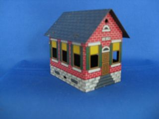 Antique Tin Toy School House Candy Container 1914 West Bros.  Village Buildings