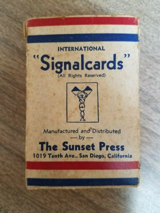 Wwii Military Navy International Signal Cards Flags Complete Set