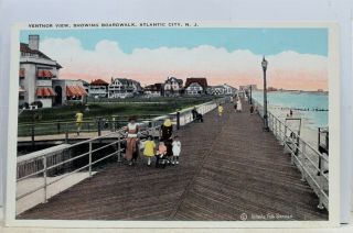 Jersey Nj Atlantic City Boardwalk Ventnor Postcard Old Vintage Card View Pc