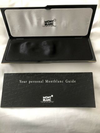 Mont Blanc Black Pen Gift Box & Guide Only (no Pen) Montblanc The Art Of Writing