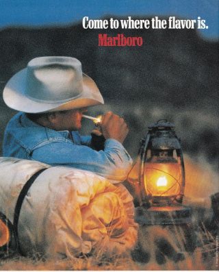 Marlboro Cigarettes Come To Where The Flavor Is 1999 Vintage Print Ad