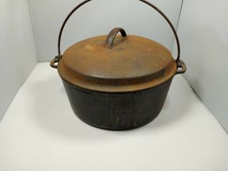 Antique Cast Iron Cook Pot W/insert & Lid; Wagner Ware Sidney 0 1269 A