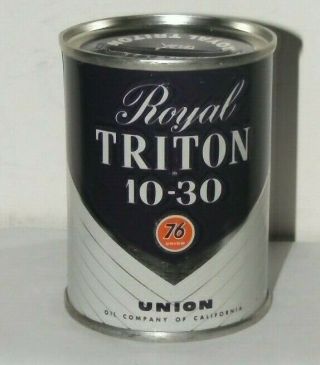 Royal Triton Motor Oil Can Bank Metal 4 Oz.  Size 76 Union Oil Co Of California