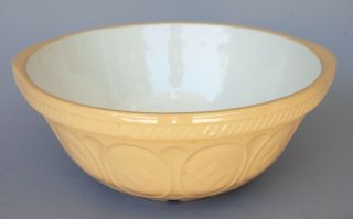 T G Green England Vintage Gripstand Mixing Bowl 13 1/4“ Yellow Stoneware 2