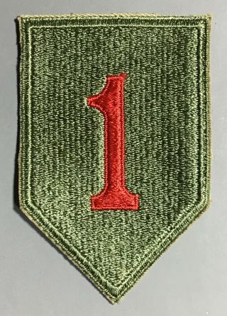 Wwii Army 1st Infantry Division Patch Cut Edges No Glow