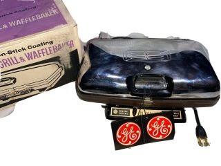 Vintage 1960’s General Electric Ge Automatic Grill/waffle Baker Maker A6g44t