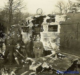 Best Luftwaffe Troops W/ Wreckage Of Shot Down Ju - 52 Transport Plane
