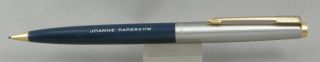 Parker 45 Navy Blue,  Stainless Steel & Gold Trim 0.  9mm Pencil - 1960 