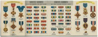 WWII Service Awards of the US Armed Forces Leaflet “Buy War Bonds” 2