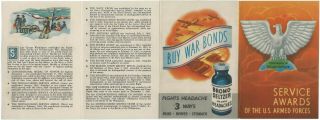 WWII Service Awards of the US Armed Forces Leaflet “Buy War Bonds” 3