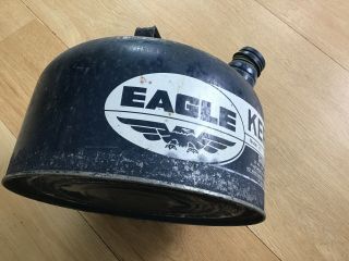 Vintage Eagle 2 1/2 Gallon Kerosene Filler Metal Gas Can Usa Old 302 Wellsburg