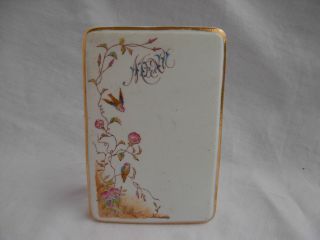 Antique French Painted Porcelain Menu Holder,  Early 20th Century.