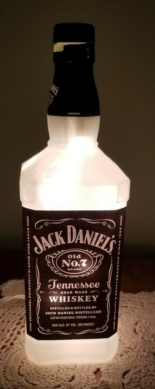 Jack Daniels 1 Liter Whiskey Bottle Lamp With Led Lights Corded Plug In Cord